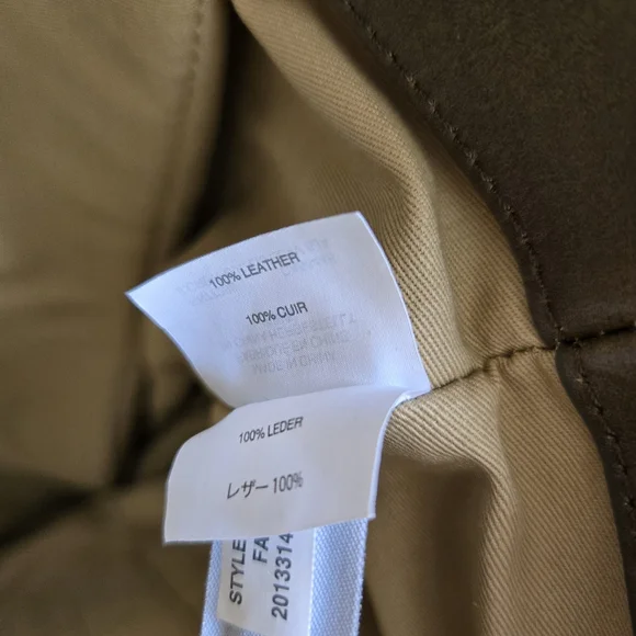 NWT J. Crew Oar Leather Tote Bag Mens Olive Green/Brown - Picture 16 of 16